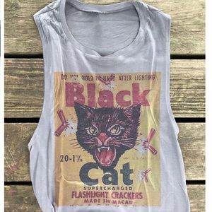 🌟LAST ONE🌟Black Cat Flashlight Crackers Tank